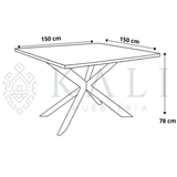 Mesa Granito Dark Silver p/8