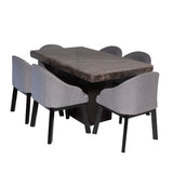 Comedor marmol gris orbit p/6