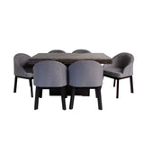 Comedor marmol gris orbit p/6