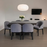 Comedor marmol gris orbit p/6